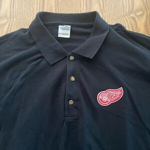 Detroit Redwings embroidered long sleeve polo 2XL